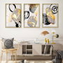 Wallity Cuadro Decorativo de Vidrio Templado Multicolor (Set de 3 piezas, 30 x 40 cm)